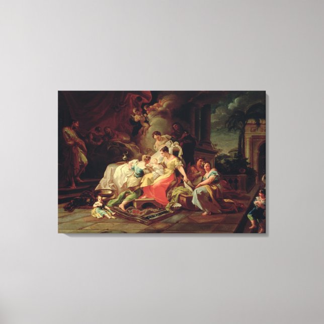 The Birth of Mary, c.1753 (oil on canvas) Canvas Print (Front)