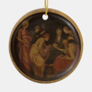 The Birth of St. John the Baptist, c.1526 (oil on Ceramic Ornament