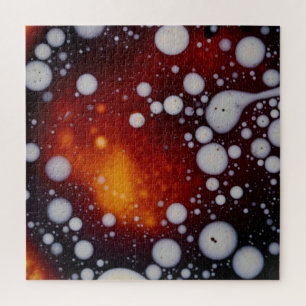 The Birth of Stars in an Abstract Liquid Jigsaw Puzzle