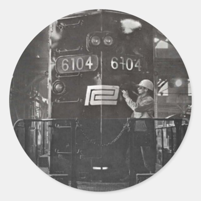 The Birth of The Penn Central Railroad Classic Round Sticker (Front)