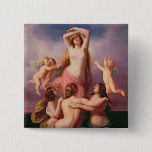 The Birth of Venus, 1846 2 Inch Square Button