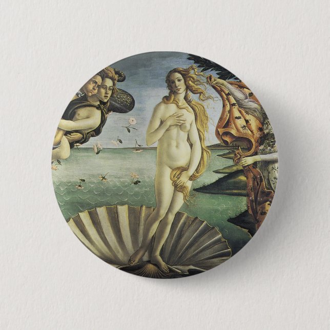 The Birth of Venus 2 Inch Round Button (Front)
