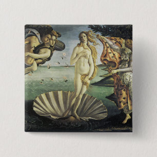 The Birth of Venus 2 Inch Square Button