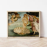 The Birth of Venus | Botticelli Poster<br><div class="desc">Sandro Botticelli’s iconic painting The Birth of Venus depicts the goddess Venus emerging from the sea upon a shell, symbolizing her birth. Surrounded by mythological figures, she is delicately posed, with her long, flowing hair and soft, ethereal expression embodying beauty and grace. The painting is celebrated for its harmonious composition,...</div>