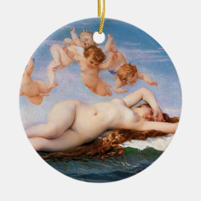 The Birth of Venus by Alexandre Cabanel from 1863 Ceramic Ornament (Front)