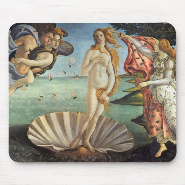 The Birth of Venus by Sandro Botticelli Mouse Pad (Front)