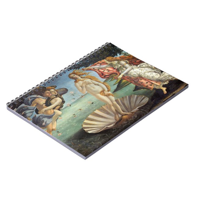 The Birth of Venus by Sandro Botticelli Notebook (Left Side)