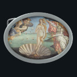 The Birth of Venus by Sandro Botticelli Oval Belt Buckle<br><div class="desc">The Birth of Venus (c. 1482-1486) by Sandro Botticelli (1444-1510) is a vintage Renaissance Era fine art mythological painting. The goddess Venus has emerged from the sea as a full grown woman and is standing inside a large seashell on the seashore.</div>