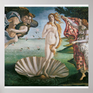 The birth of Venus by Sandro Botticelli,Renaissanc Poster