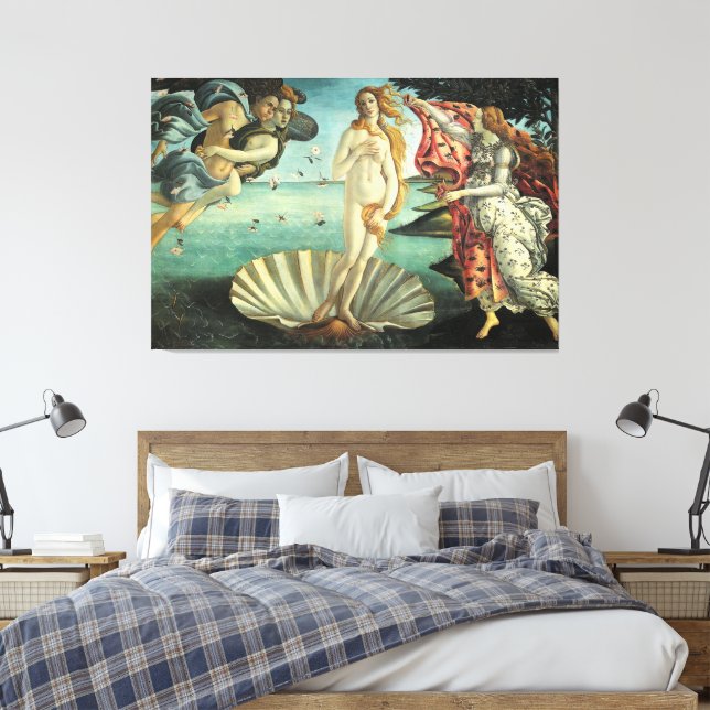 The Birth of Venus Canvas Print (Insitu(Bedroom))