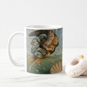 The Birth of Venus Cats Parody Renaissance Art Coffee Mug
