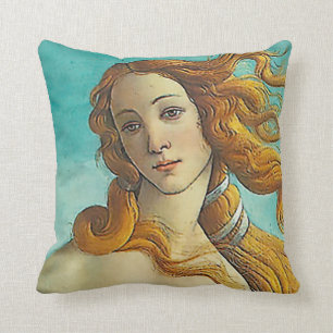 The Birth of Venus - Close up Throw Pillow
