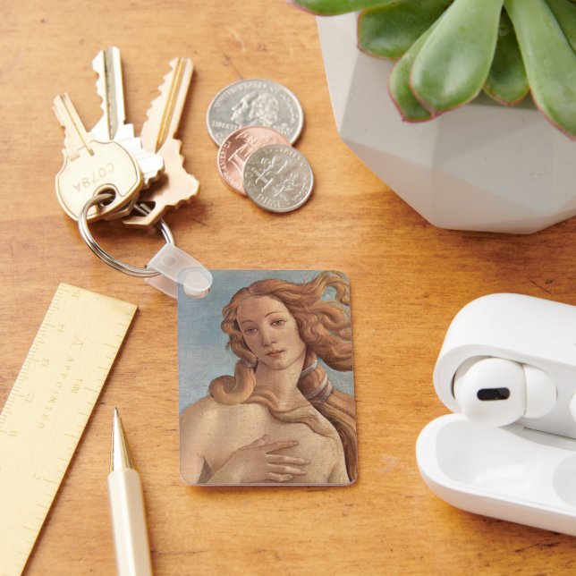 The Birth of Venus (detail) by Sandro Botticelli Keychain (Desk)