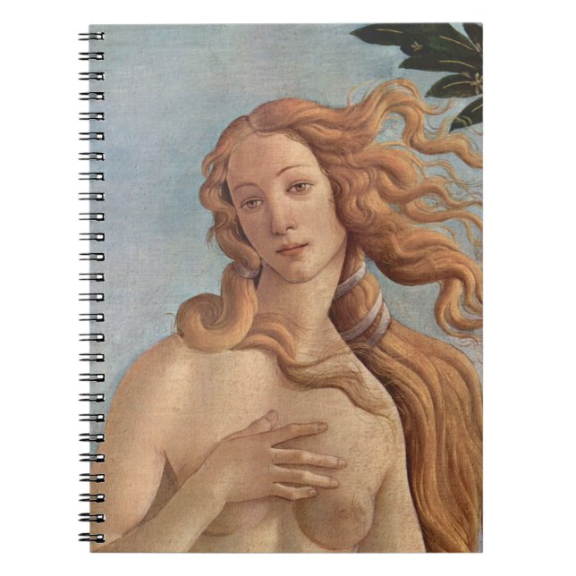 The Birth of Venus (detail) by Sandro Botticelli Notebook (Front)