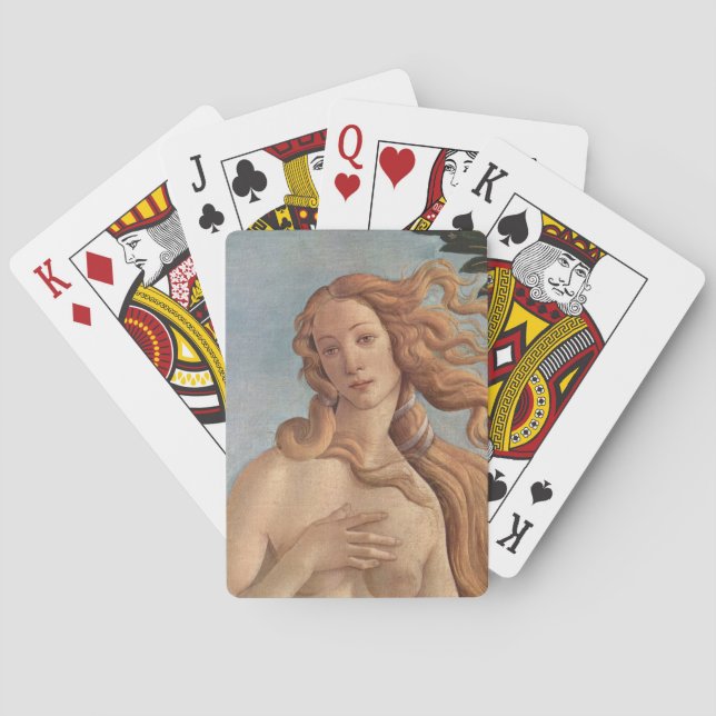 The Birth of Venus (detail) by Sandro Botticelli Playing Cards (Back)