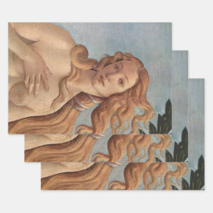 The Birth of Venus (detail) by Sandro Botticelli Wrapping Paper Sheet