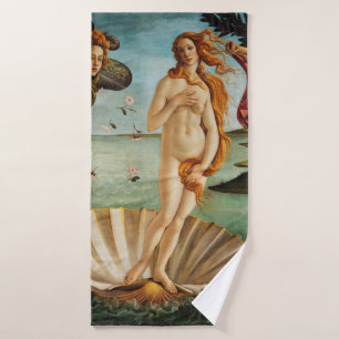 The Birth of Venus (detail), Sandro Botticelli Bath Towel