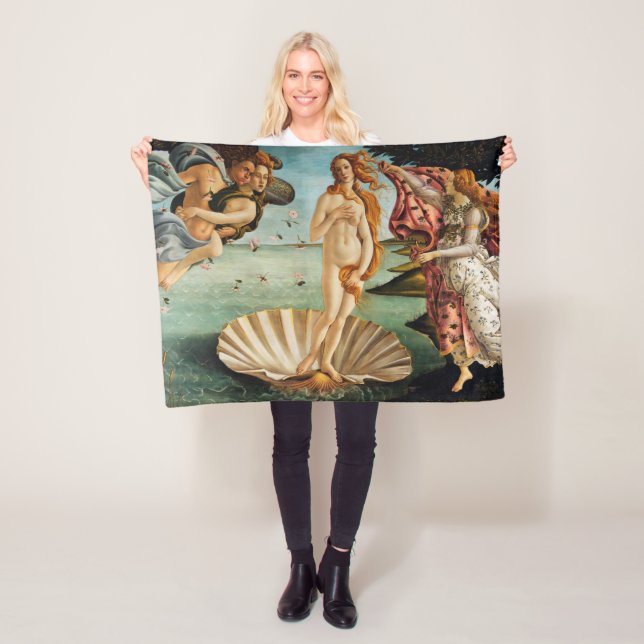 The Birth of Venus, Sandro Botticelli, 1485 Fleece Blanket (In Situ)