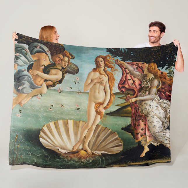 The Birth of Venus, Sandro Botticelli Fleece Blanket (In Situ)