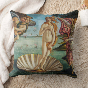 The Birth of Venus   Sandro Botticelli   Throw Pillow