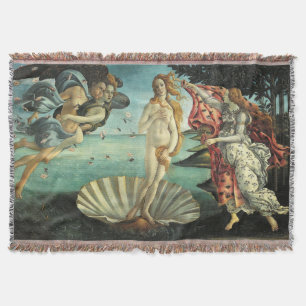 The Birth of Venus Throw Blanket
