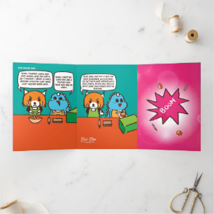 The Birthday Baking Disaster Tri-Fold Announcement