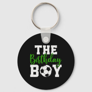 The Birthday Boy Matching Family Soccer Birthday Keychain