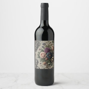 The Birthday Party – Gothic Victorian Floral Wine Label