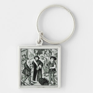The Bishop of Tournai receiving the Tithe of Beer Keychain