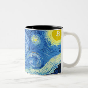 The Bitcoiny Night Two-Tone Coffee Mug