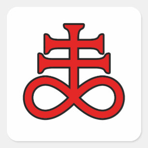 The Black Alchemist Cross Square Sticker