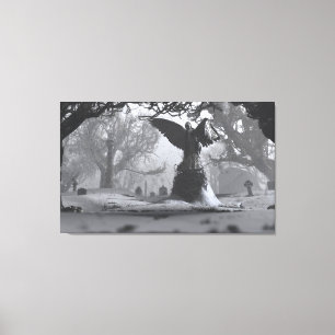 The Black Angel (Winter) Canvas Print