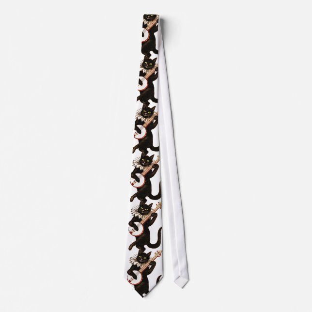 The black Banjo playing Cat Tie (Front)