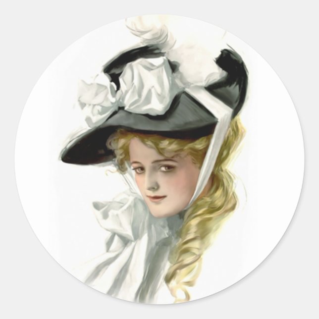 The Black Bonnet Classic Round Sticker (Front)