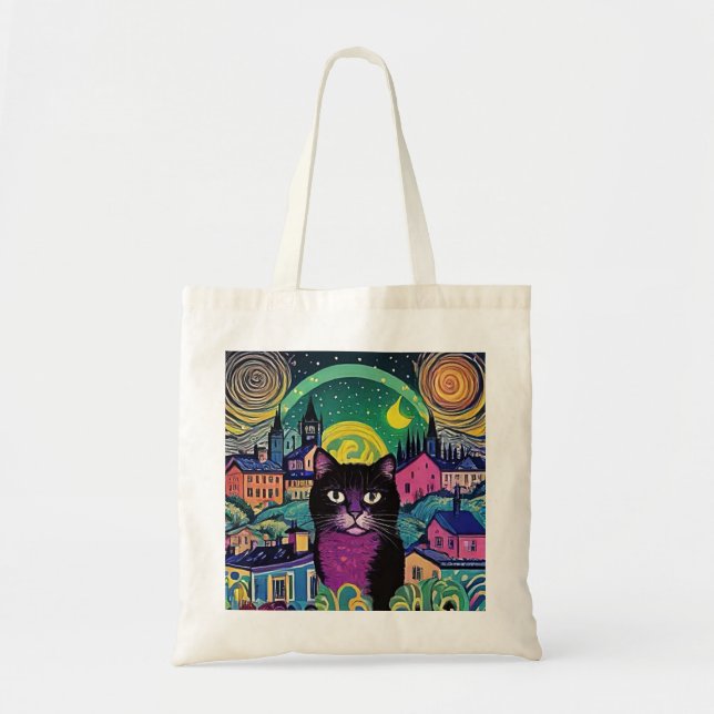 The Black Cat 1 Tote Bag (Front)