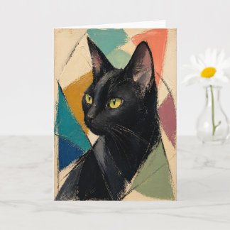 The Black Cat Abstract Card