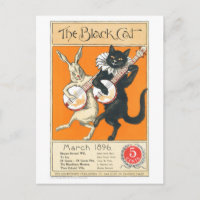 The Black Cat, March 1896, vintage cat art
