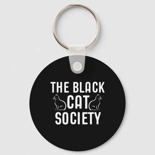 The Black Cat Society Gift Keychain (Front)