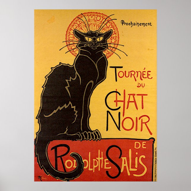 The Black Cat Tour - Art Nouveau Poster (Front)