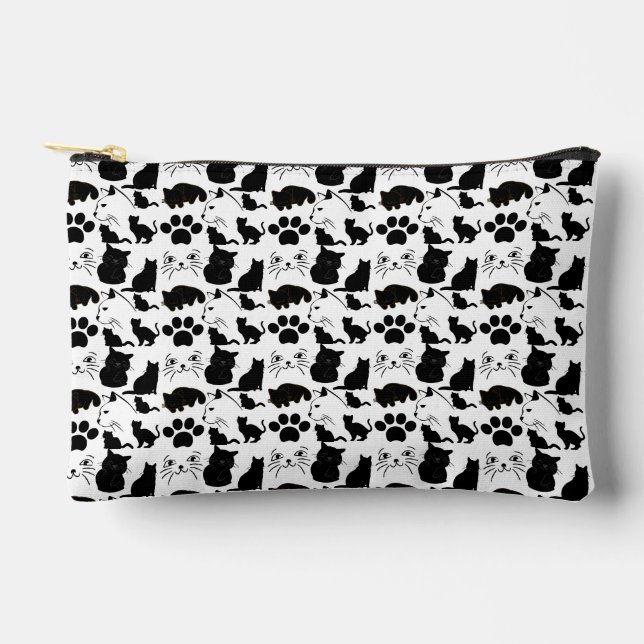 THE BLACK CATS PATTERNS      ACCESSORY POUCH (Front)