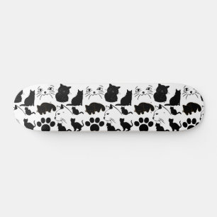 THE BLACK CATS PATTERNS Cute Skateboard