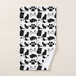 THE BLACK CATS PATTERNS  HAND TOWEL
