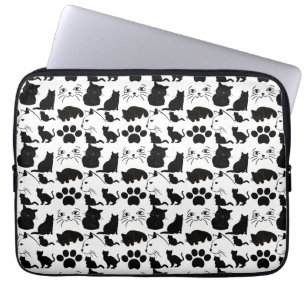 THE BLACK CATS PATTERNS LAPTOP SLEEVE