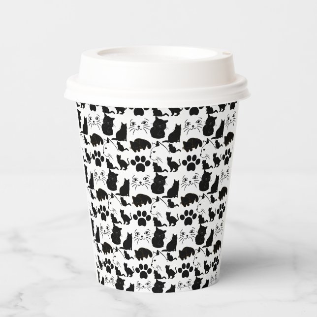 THE BLACK CATS PATTERNS  PAPER CUPS (Front)