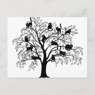The Black Cats Tree Postcard