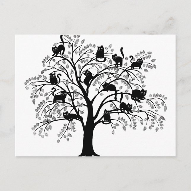The Black Cats Tree Postcard (Front)