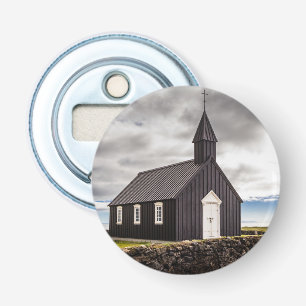 The Black Church Of Budir, Iceland Bottle Opener