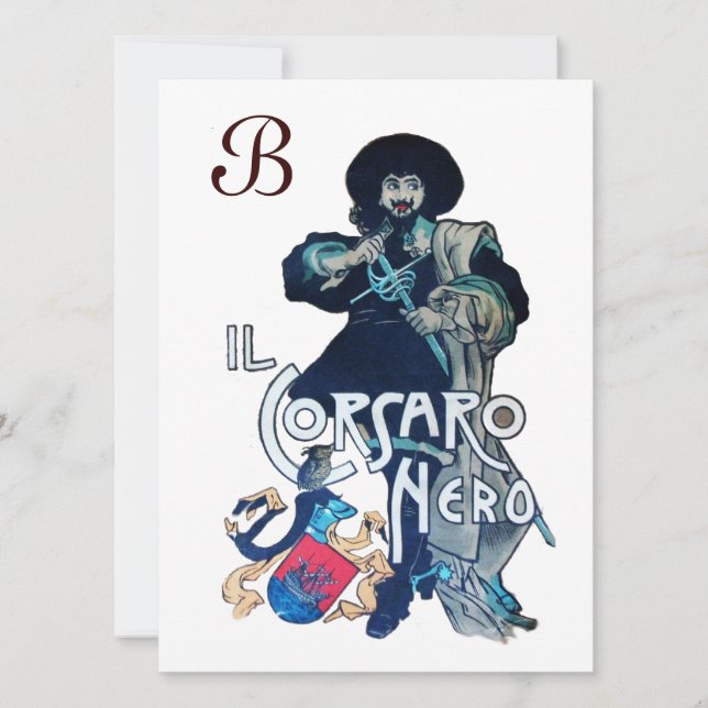 THE BLACK CORSAIR MONOGRAM Silver Metallic Announcement (Front)