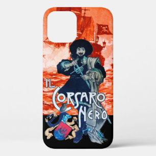 THE BLACK CORSAIR /Pirate Ship Battle In Red iPhone 12 Case
