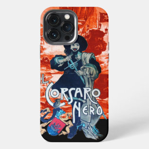 THE BLACK CORSAIR /Pirate Ship Battle In Red iPhone 13 Pro Max Case